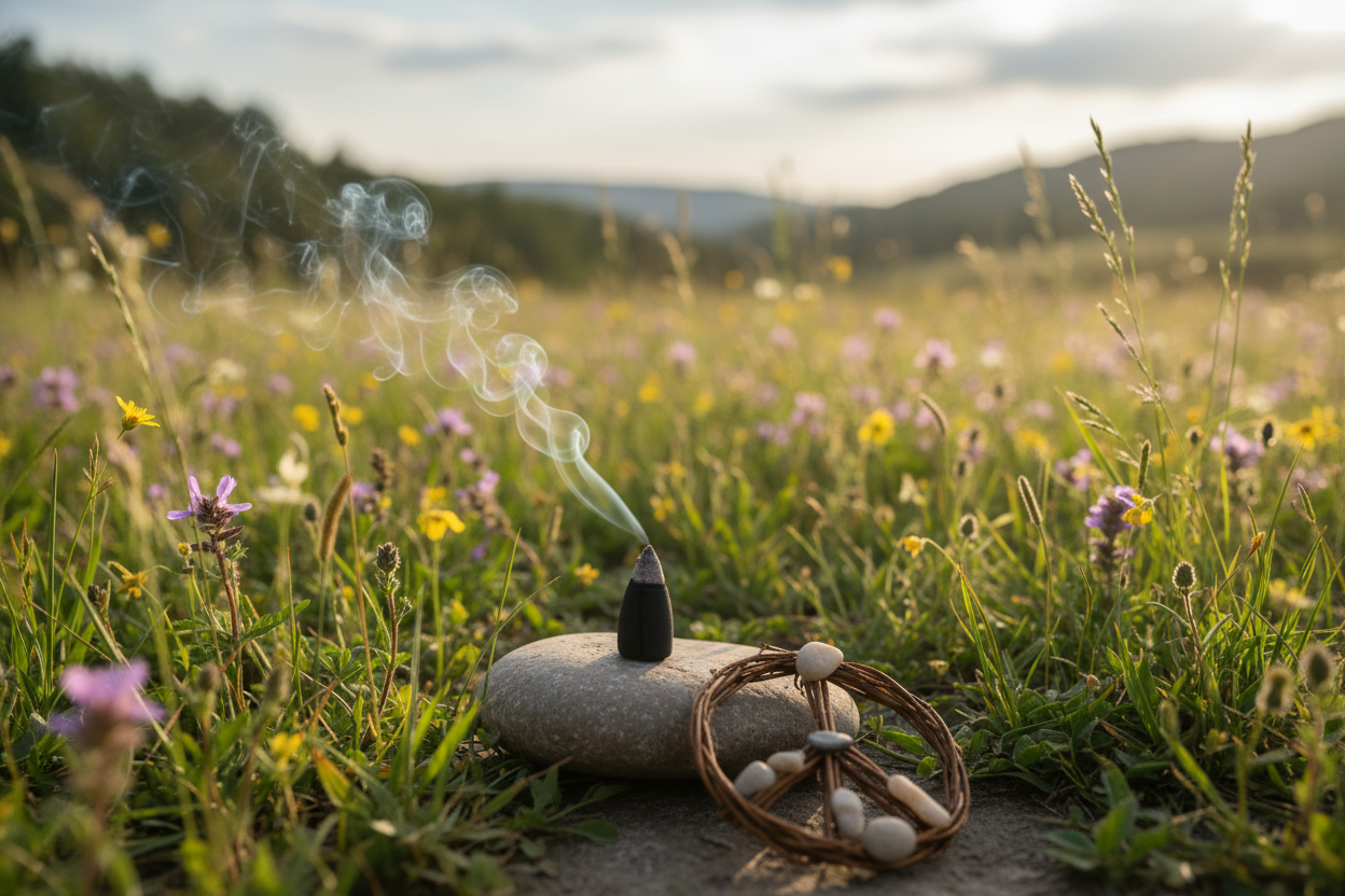 'Peace & Love' - cone incense